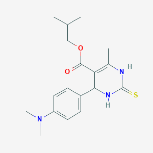 molecular formula C18H25N3O2S B4995074 isobutyl 4-[4-(dimethylamino)phenyl]-6-methyl-2-thioxo-1,2,3,4-tetrahydro-5-pyrimidinecarboxylate 