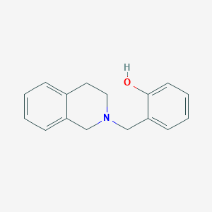 molecular formula C16H17NO B4995221 2-[(1,2,3,4-tetrahydroisoquinolin-2-yl)methyl]phenol 