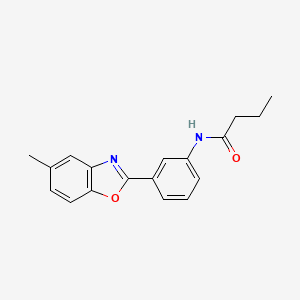 molecular formula C18H18N2O2 B4995292 N-[3-(5-methyl-1,3-benzoxazol-2-yl)phenyl]butanamide 