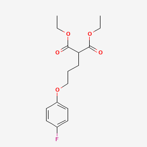 molecular formula C16H21FO5 B4995296 Diethyl 2-[3-(4-fluorophenoxy)propyl]propanedioate 