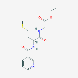 molecular formula C15H21N3O4S B4995318 ethyl N-(3-pyridinylcarbonyl)methionylglycinate 