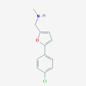 molecular formula C12H12ClNO B499532 N-{[5-(4-chlorophenyl)-2-furyl]methyl}-N-methylamine CAS No. 75229-22-0