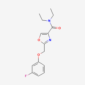 molecular formula C15H17FN2O3 B4995344 N,N-diethyl-2-[(3-fluorophenoxy)methyl]-1,3-oxazole-4-carboxamide 