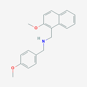 molecular formula C20H21NO2 B499535 N-(4-methoxybenzyl)-1-(2-methoxynaphthalen-1-yl)methanamine 