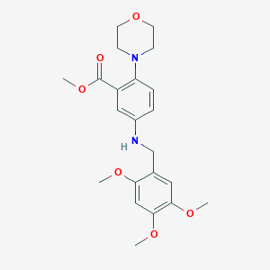 molecular formula C22H28N2O6 B499605 Methyl 2-(4-morpholinyl)-5-[(2,4,5-trimethoxybenzyl)amino]benzoate CAS No. 767347-31-9