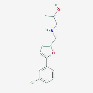 molecular formula C14H16ClNO2 B499608 1-({[5-(3-Chlorophenyl)furan-2-yl]methyl}amino)propan-2-ol 