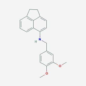 molecular formula C21H21NO2 B499621 N-[(3,4-dimethoxyphenyl)methyl]-1,2-dihydroacenaphthylen-5-amine CAS No. 881446-19-1