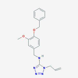 molecular formula C19H21N5O2 B499634 N-{[4-(BENZYLOXY)-3-METHOXYPHENYL]METHYL}-1-(PROP-2-EN-1-YL)-1,2,3,4-TETRAZOL-5-AMINE 