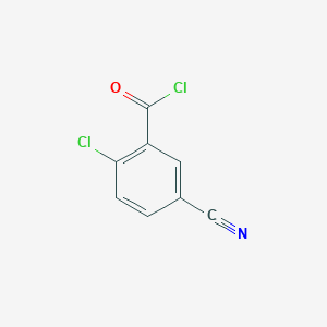 molecular formula C8H3Cl2NO B049967 2-Chloro-5-cyanobenzoyl chloride CAS No. 122483-59-4