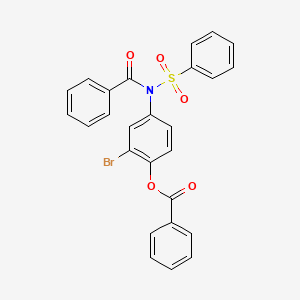 molecular formula C26H18BrNO5S B4996746 [4-[Benzenesulfonyl(benzoyl)amino]-2-bromophenyl] benzoate 