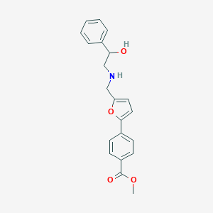 molecular formula C21H21NO4 B499676 methyl 4-(5-{[(2-hydroxy-2-phenylethyl)amino]methyl}furan-2-yl)benzoate 