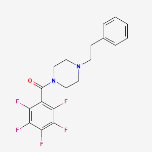 molecular formula C19H17F5N2O B4996853 (2,3,4,5,6-PENTAFLUOROPHENYL)(4-PHENETHYLPIPERAZINO)METHANONE 