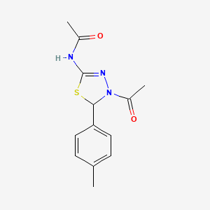 molecular formula C13H15N3O2S B4996868 N-[3-acetyl-2-(4-methylphenyl)-2H-1,3,4-thiadiazol-5-yl]acetamide 