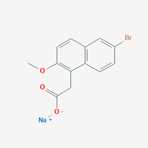 molecular formula C13H10BrNaO3 B4996884 sodium (6-bromo-2-methoxy-1-naphthyl)acetate 