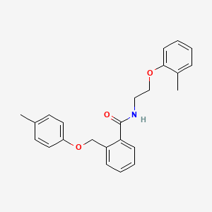molecular formula C24H25NO3 B4996953 N-[2-(2-methylphenoxy)ethyl]-2-[(4-methylphenoxy)methyl]benzamide 