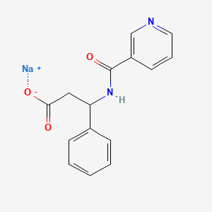 molecular formula C15H13N2NaO3 B4997081 Sodium;3-phenyl-3-(pyridine-3-carbonylamino)propanoate 