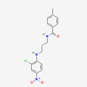 molecular formula C17H18ClN3O3 B4997118 N-{3-[(2-chloro-4-nitrophenyl)amino]propyl}-4-methylbenzamide 