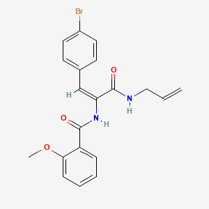 molecular formula C20H19BrN2O3 B4997141 N-[1-[(allylamino)carbonyl]-2-(4-bromophenyl)vinyl]-2-methoxybenzamide 