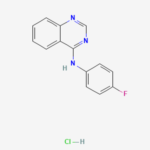 molecular formula C14H11ClFN3 B4997147 N-(4-fluorophenyl)-4-quinazolinamine hydrochloride 