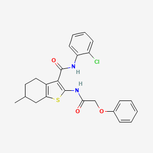 molecular formula C24H23ClN2O3S B4997189 N-(2-chlorophenyl)-6-methyl-2-[(phenoxyacetyl)amino]-4,5,6,7-tetrahydro-1-benzothiophene-3-carboxamide 