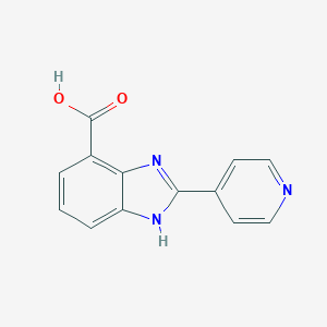 molecular formula C13H9N3O2 B049972 2-Pyridin-4-yl-3H-benzoimidazole-4-carboxylic acid CAS No. 124340-93-8