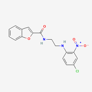molecular formula C17H14ClN3O4 B4997238 N-{2-[(4-chloro-2-nitrophenyl)amino]ethyl}-1-benzofuran-2-carboxamide 