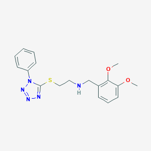 molecular formula C18H21N5O2S B499732 N-(2,3-dimethoxybenzyl)-2-[(1-phenyl-1H-tetrazol-5-yl)sulfanyl]ethanamine 