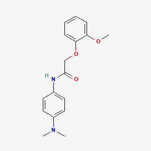 molecular formula C17H20N2O3 B4997346 N-[4-(dimethylamino)phenyl]-2-(2-methoxyphenoxy)acetamide 