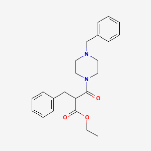 molecular formula C23H28N2O3 B4997350 ethyl 2-benzyl-3-(4-benzyl-1-piperazinyl)-3-oxopropanoate 