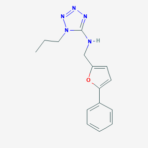 molecular formula C15H17N5O B499739 N-[(5-phenylfuran-2-yl)methyl]-1-propyltetrazol-5-amine CAS No. 878424-78-3