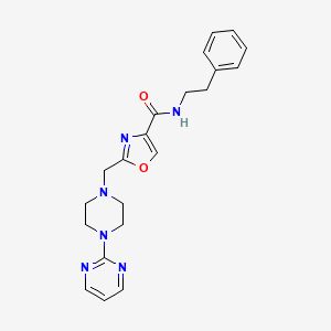 molecular formula C21H24N6O2 B4997456 N-(2-phenylethyl)-2-{[4-(2-pyrimidinyl)-1-piperazinyl]methyl}-1,3-oxazole-4-carboxamide 