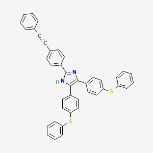molecular formula C41H28N2S2 B4997464 2-[4-(2-phenylethynyl)phenyl]-4,5-bis(4-phenylsulfanylphenyl)-1H-imidazole 