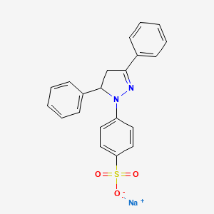 molecular formula C21H17N2NaO3S B4997467 sodium;4-(3,5-diphenyl-3,4-dihydropyrazol-2-yl)benzenesulfonate 