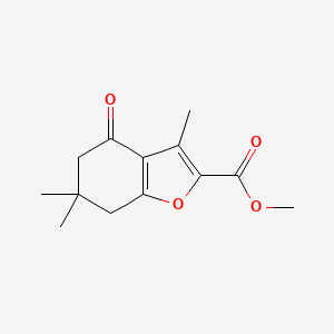 molecular formula C13H16O4 B4997605 methyl 3,6,6-trimethyl-4-oxo-4,5,6,7-tetrahydro-1-benzofuran-2-carboxylate 