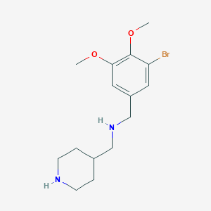molecular formula C15H23BrN2O2 B499784 N-(3-bromo-4,5-dimethoxybenzyl)-N-(4-piperidinylmethyl)amine 