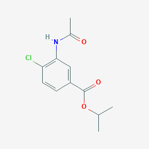 molecular formula C12H14ClNO3 B4997911 isopropyl 3-(acetylamino)-4-chlorobenzoate 