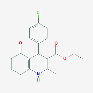 molecular formula C19H20ClNO3 B4997923 Ethyl 4-(4-chlorophenyl)-2-methyl-5-oxo-1,4,5,6,7,8-hexahydroquinoline-3-carboxylate 
