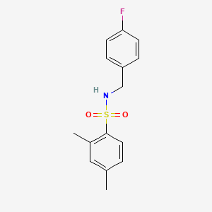 molecular formula C15H16FNO2S B4997986 N-(4-fluorobenzyl)-2,4-dimethylbenzenesulfonamide 