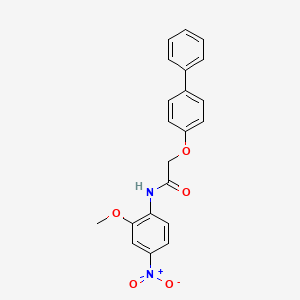 molecular formula C21H18N2O5 B4997999 N-(2-methoxy-4-nitrophenyl)-2-(4-phenylphenoxy)acetamide 