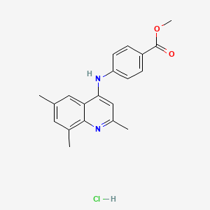 molecular formula C20H21ClN2O2 B4998020 Methyl 4-[(2,6,8-trimethylquinolin-4-yl)amino]benzoate;hydrochloride 