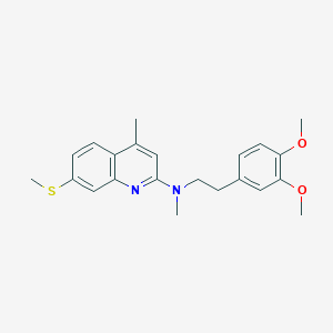 molecular formula C22H26N2O2S B4998077 N-[2-(3,4-dimethoxyphenyl)ethyl]-N,4-dimethyl-7-(methylthio)-2-quinolinamine 