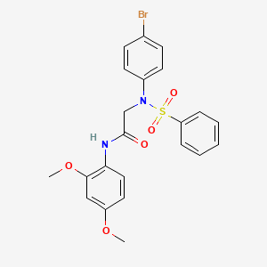 molecular formula C22H21BrN2O5S B4998089 N~2~-(4-bromophenyl)-N~1~-(2,4-dimethoxyphenyl)-N~2~-(phenylsulfonyl)glycinamide 