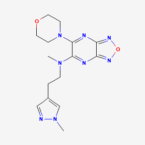 molecular formula C15H20N8O2 B4998145 N-methyl-N-[2-(1-methyl-1H-pyrazol-4-yl)ethyl]-6-(4-morpholinyl)[1,2,5]oxadiazolo[3,4-b]pyrazin-5-amine 