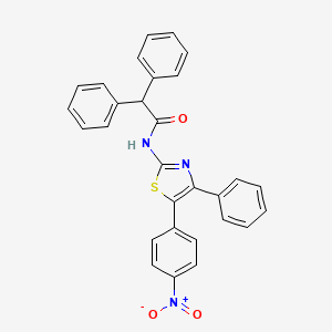 molecular formula C29H21N3O3S B4998154 N-[5-(4-nitrophenyl)-4-phenyl-1,3-thiazol-2-yl]-2,2-diphenylacetamide 
