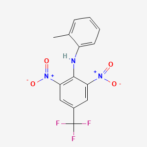 molecular formula C14H10F3N3O4 B4998157 N-(2-methylphenyl)-2,6-dinitro-4-(trifluoromethyl)aniline 