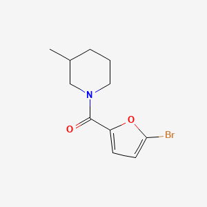 molecular formula C11H14BrNO2 B4998199 1-(5-bromo-2-furoyl)-3-methylpiperidine 