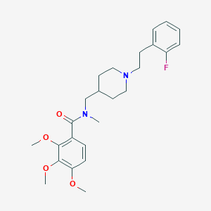 molecular formula C25H33FN2O4 B4998208 N-({1-[2-(2-fluorophenyl)ethyl]-4-piperidinyl}methyl)-2,3,4-trimethoxy-N-methylbenzamide 