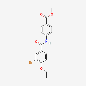 molecular formula C17H16BrNO4 B4998243 Methyl 4-(3-bromo-4-ethoxybenzamido)benzoate 
