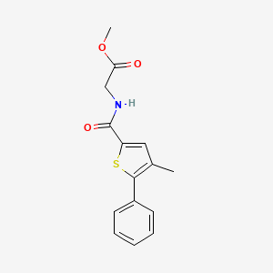 molecular formula C15H15NO3S B4998245 METHYL 2-{[(4-METHYL-5-PHENYL-2-THIENYL)CARBONYL]AMINO}ACETATE 