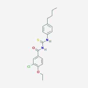 molecular formula C20H23ClN2O2S B4998269 N-{[(4-butylphenyl)amino]carbonothioyl}-3-chloro-4-ethoxybenzamide 